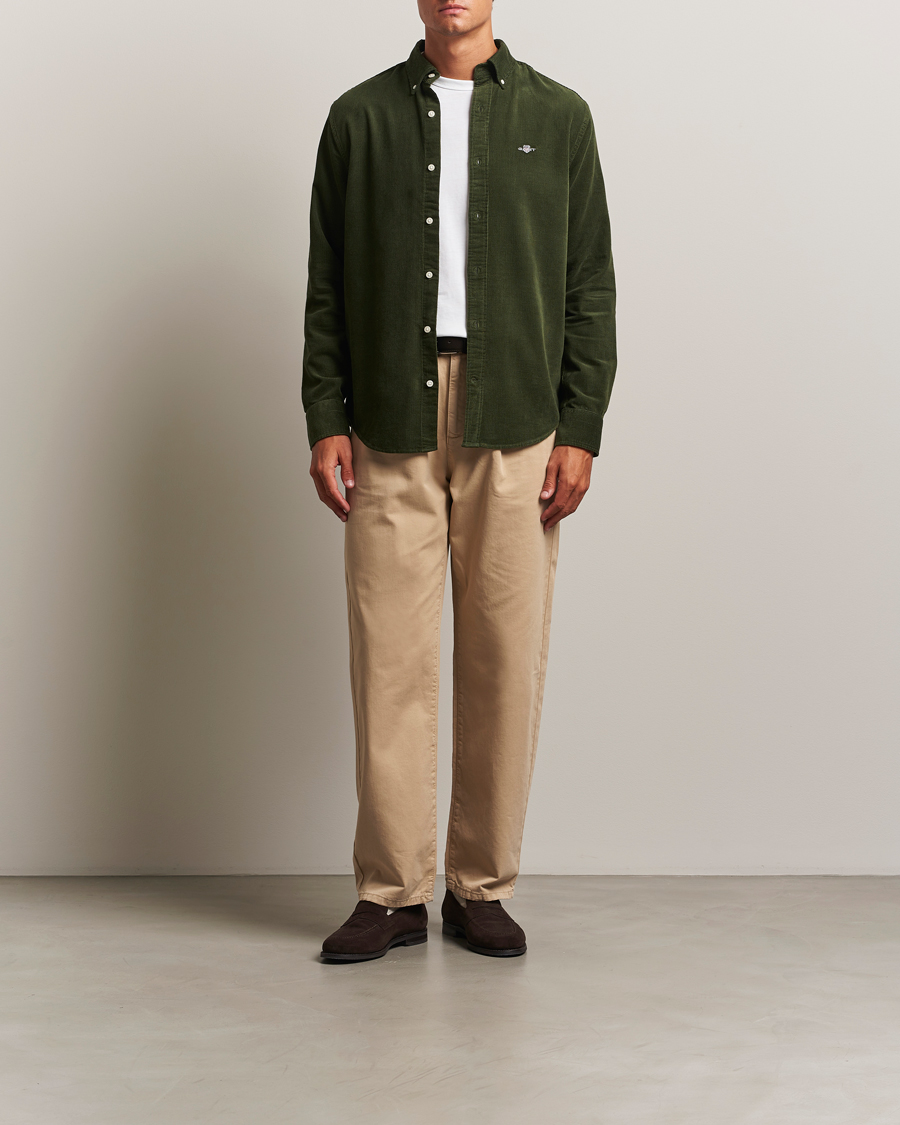 Herren | Hemden | GANT | Regular Fit Corduroy Shirt Country Green