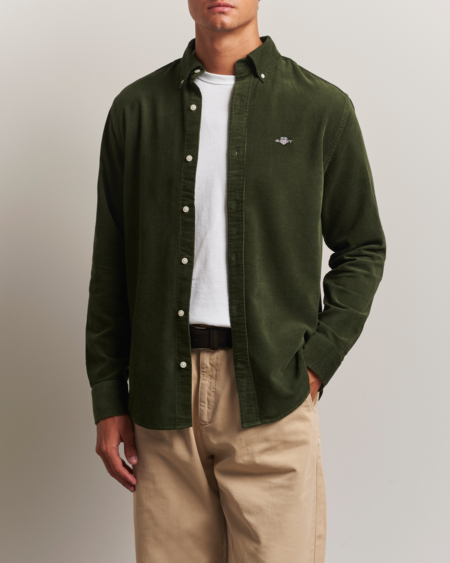 Herren | Hemden | GANT | Regular Fit Corduroy Shirt Country Green