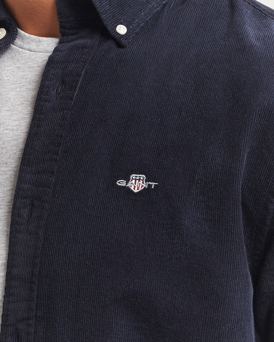 Herren | Hemden | Gant | Regular Fit Corduroy Shirt Evening Blue