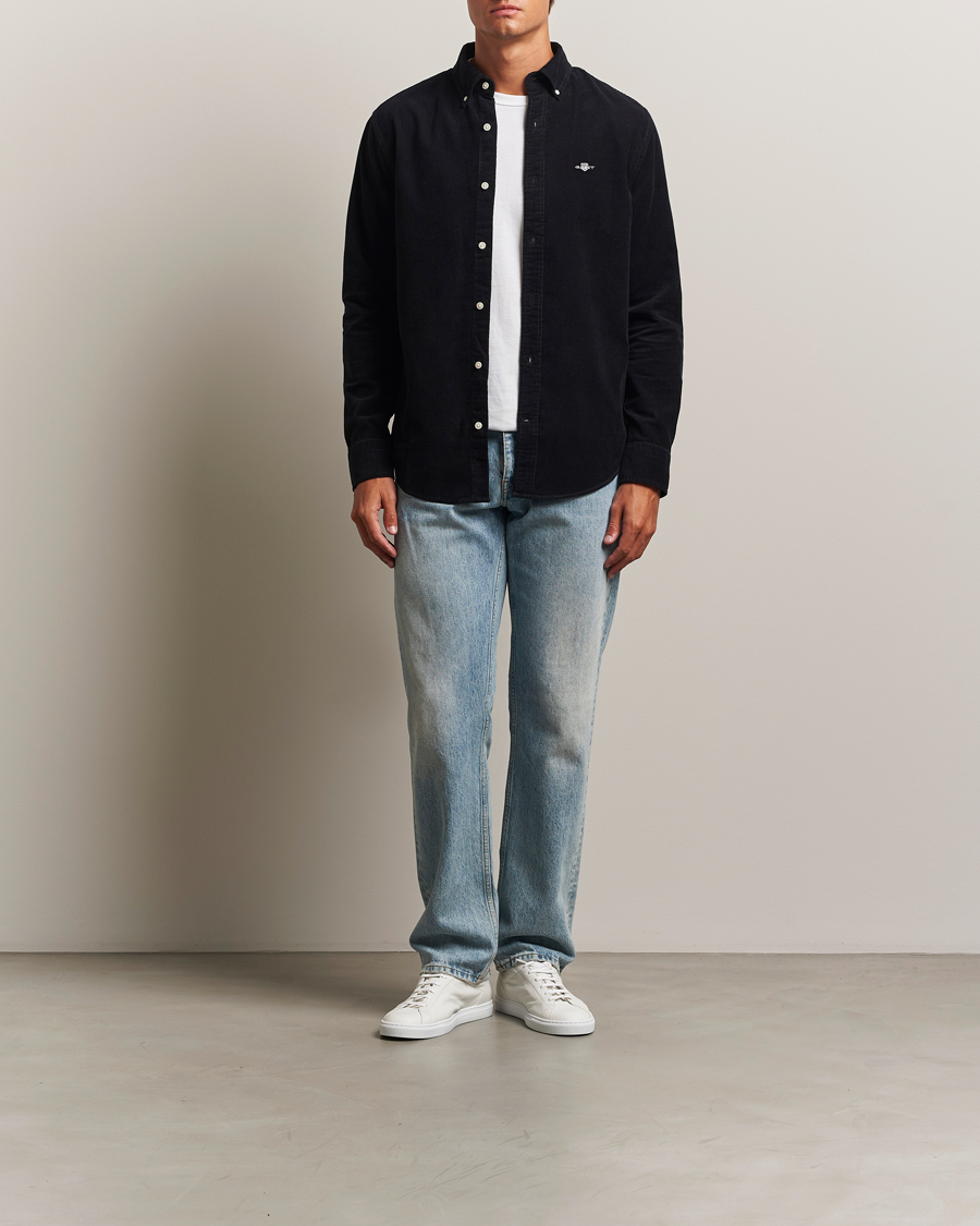 Herren | Hemden | GANT | Regular Fit Corduroy Shirt Black