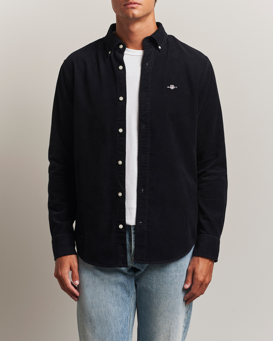 Herren | Hemden | GANT | Regular Fit Corduroy Shirt Black