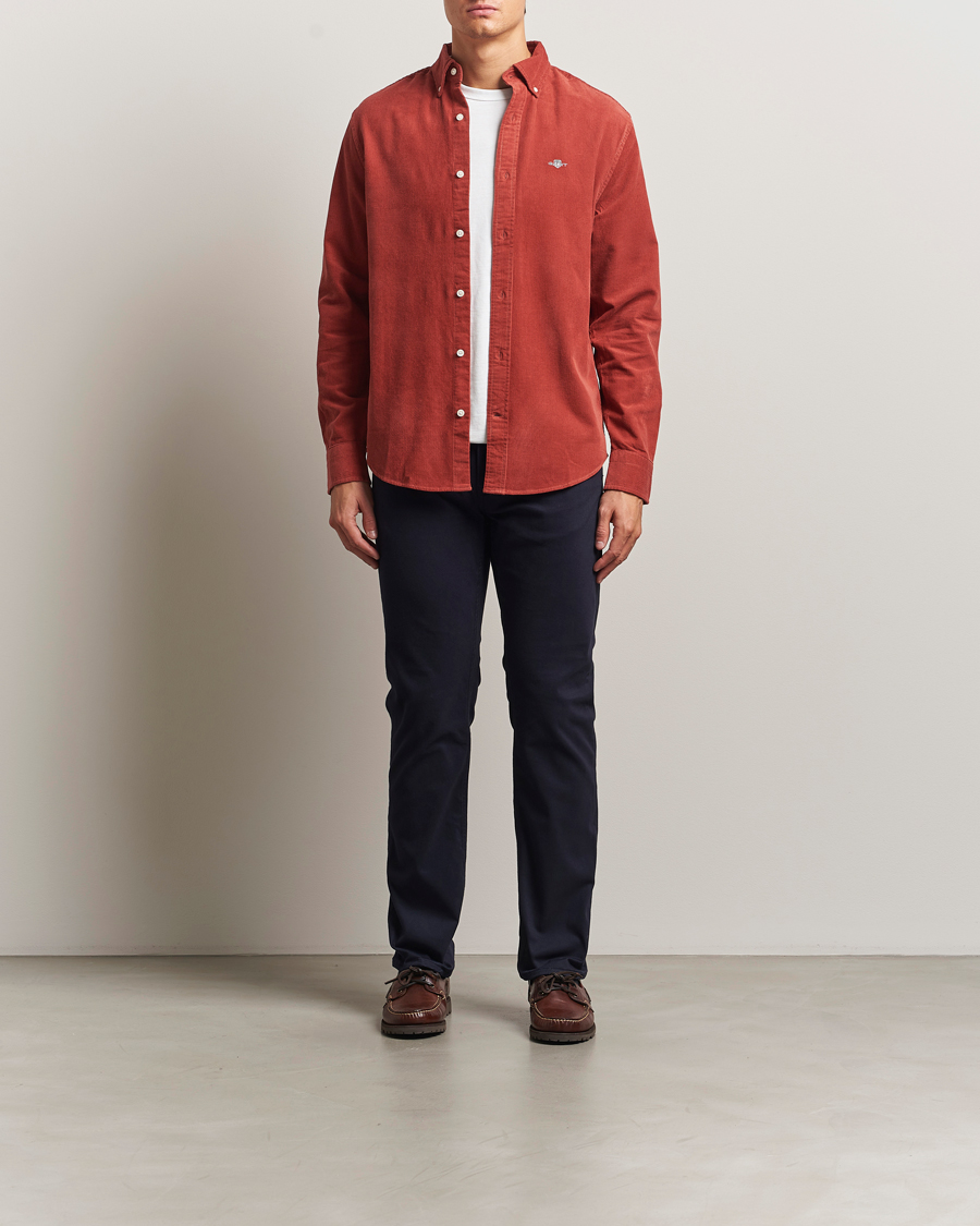 Herren | Hemden | Gant | Regular Fit Corduroy Shirt Modern Rust