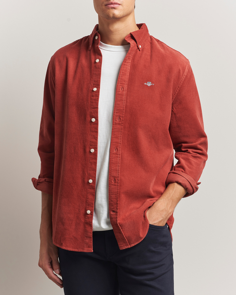 Herren | Hemden | Gant | Regular Fit Corduroy Shirt Modern Rust