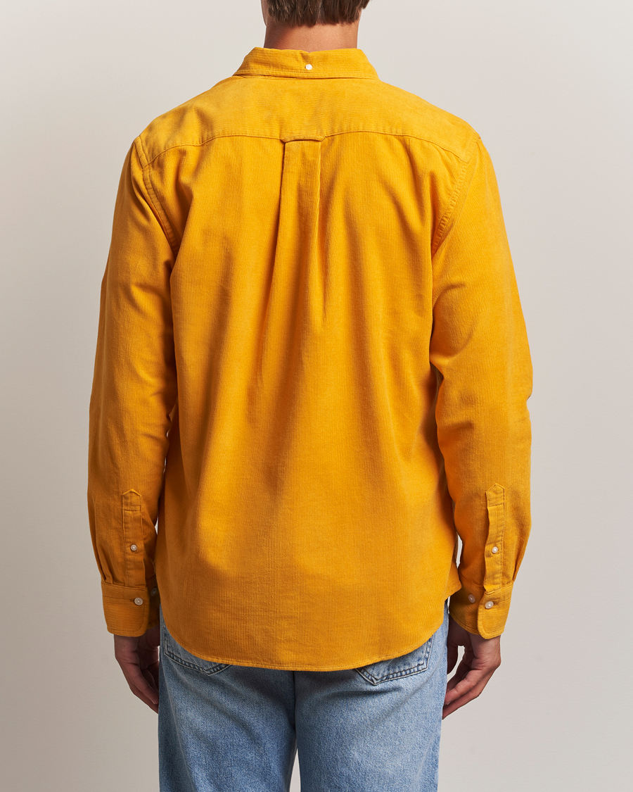 Herren | Hemden | GANT | Regular Fit Corduroy Shirt Yellow Lichen