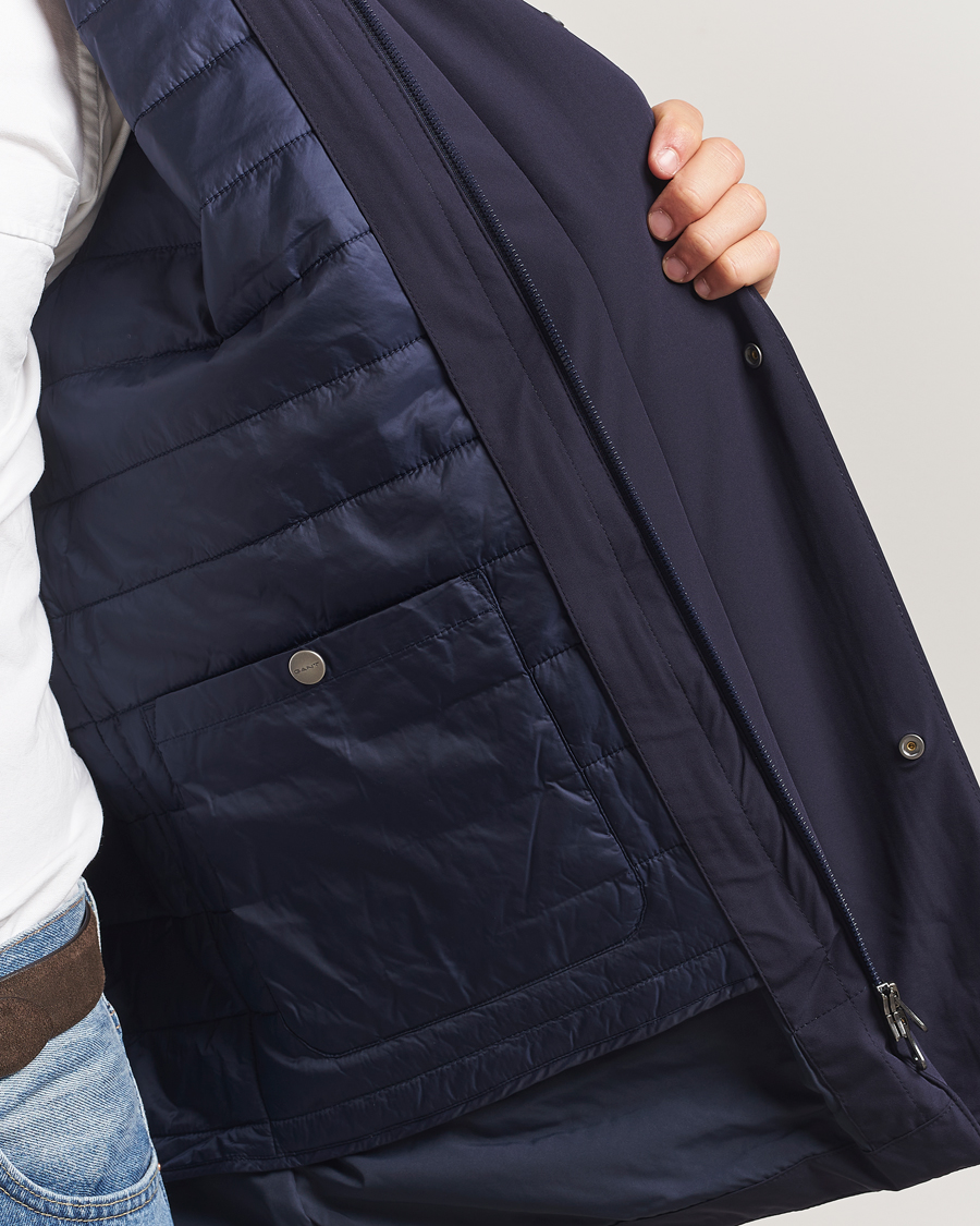 Herren | Jacken | Gant | Double Mid Length Field Jacket Evening Blue