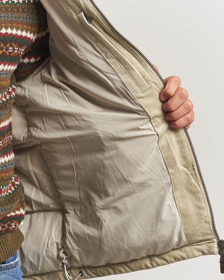 Herren | Jacken | Gant | Corduroy Down Puffer Jacker Greige