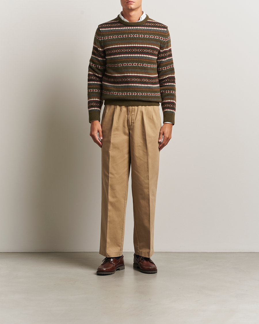 Herren | Pullover | Gant | Fair Isle Knitted Crew Neck Sweater Country Green