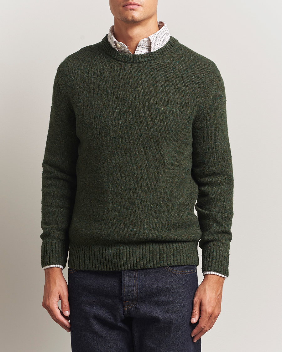 Herren | Pullover | Gant | Neps Wool Crew Neck Country Green