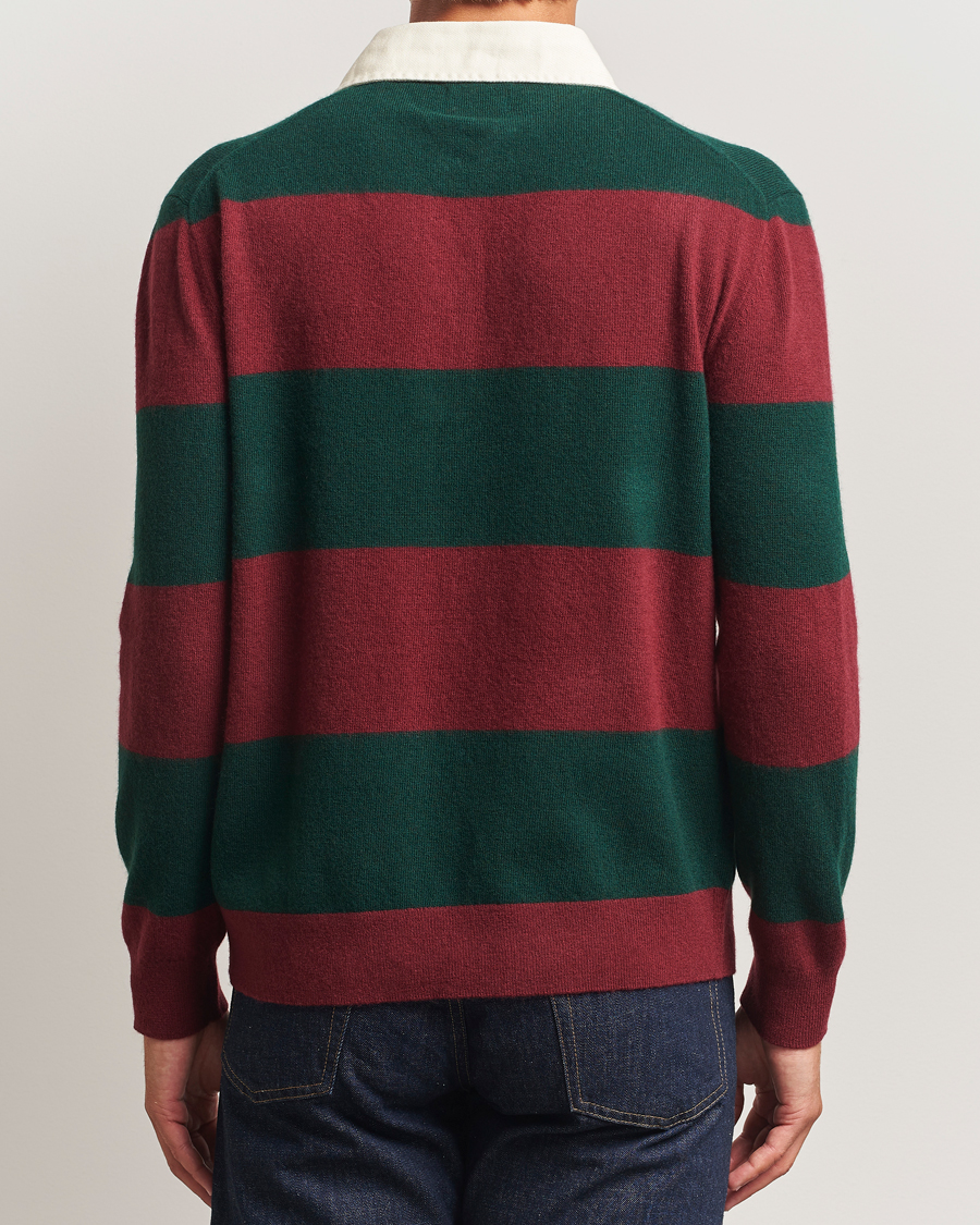 Herren | Pullover | GANT | Extra Fine Lambswool Striped Knitted Rugger Tartan Green