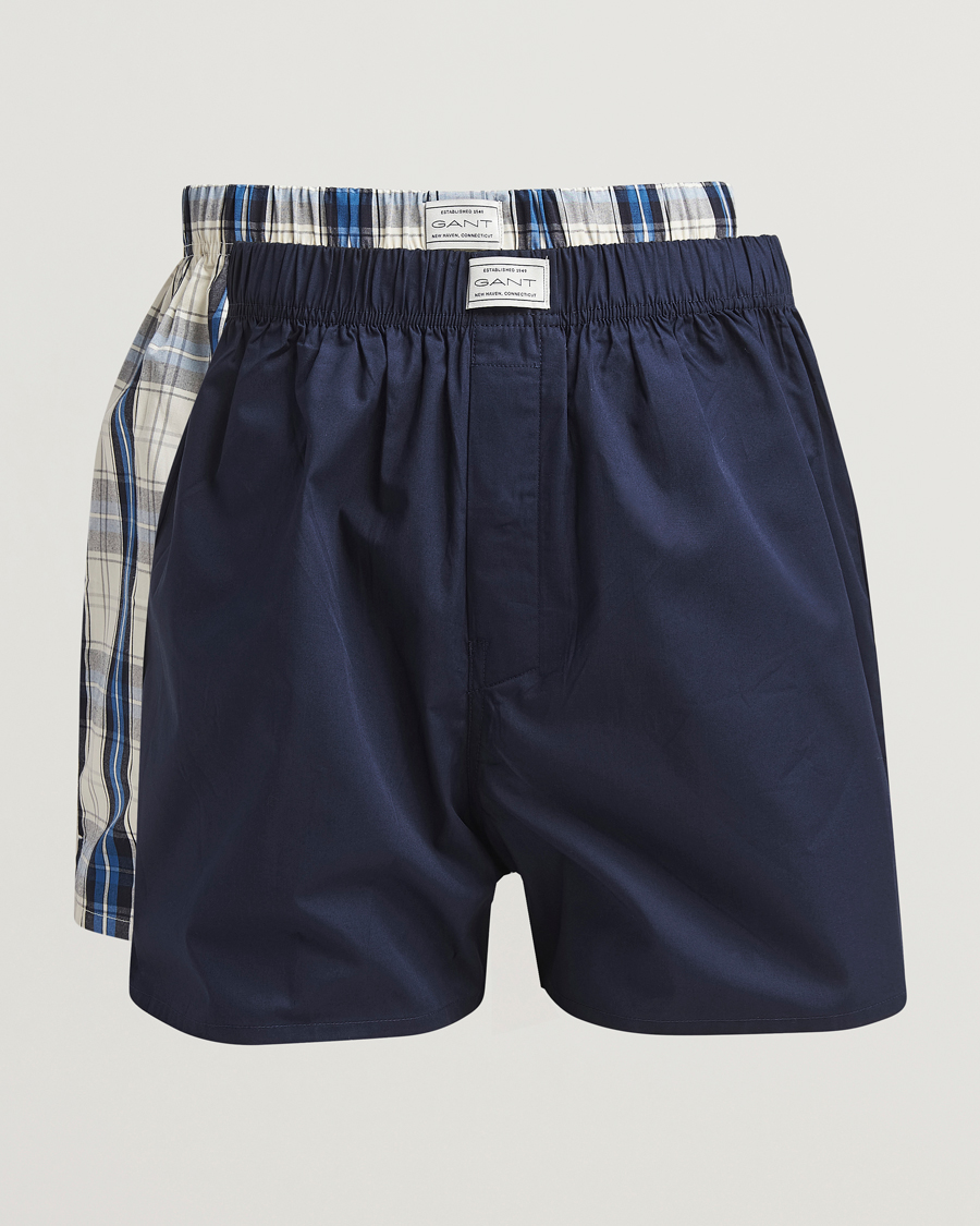 Herren | Unterwäsche | GANT | 2-Pack Boxer Shorts Marine