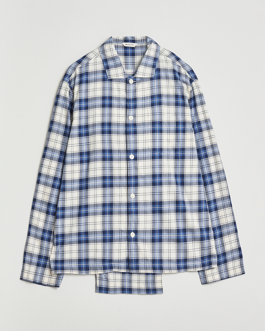 Herren | Schlafanzüge & Bademäntel | GANT | Checked Pyjama Set Blue Water
