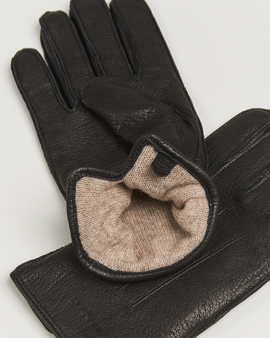 Herren | Handschuhe | GANT | Cashmere Lined Leather Glove Black
