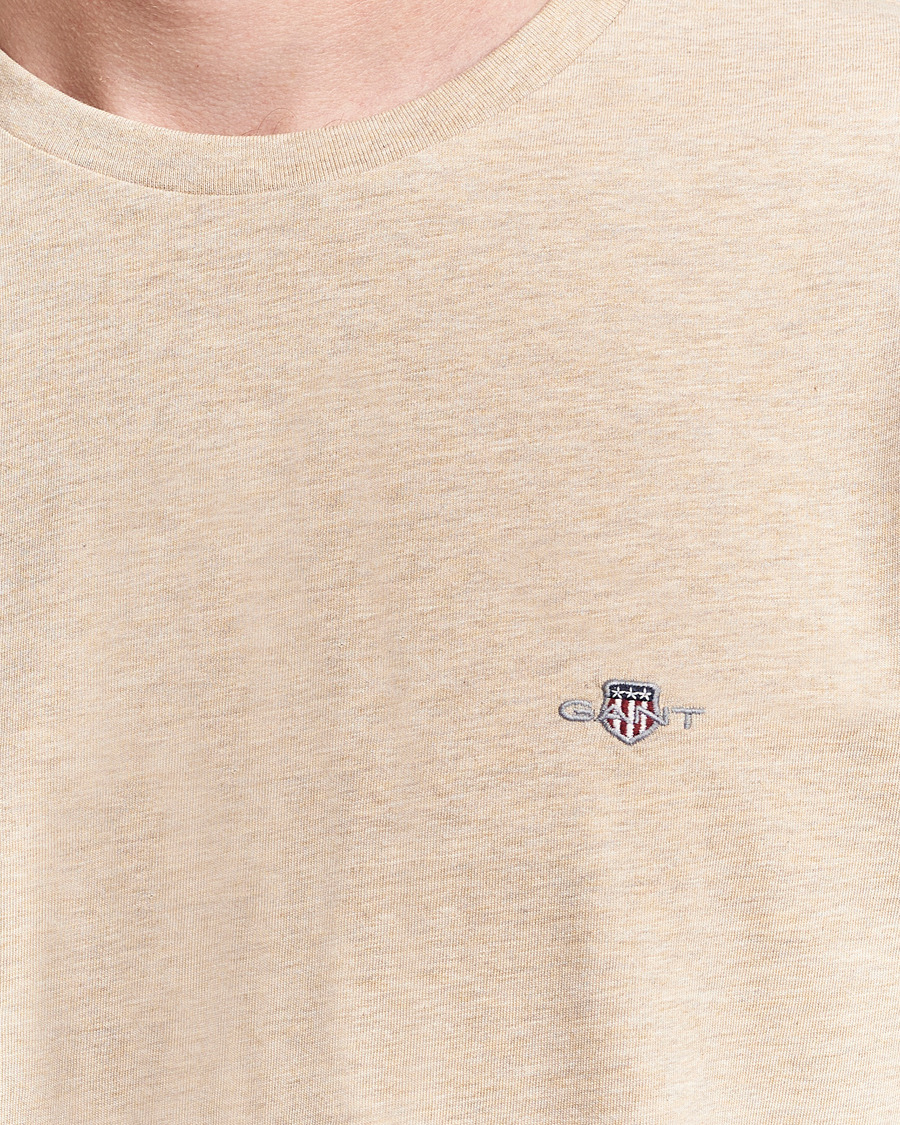 Herren | T-Shirts | GANT | The Original T-Shirt Khaki Melange