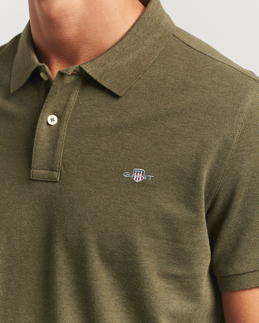 Herren | Poloshirts | GANT | The Original Polo Khaki Green Melange
