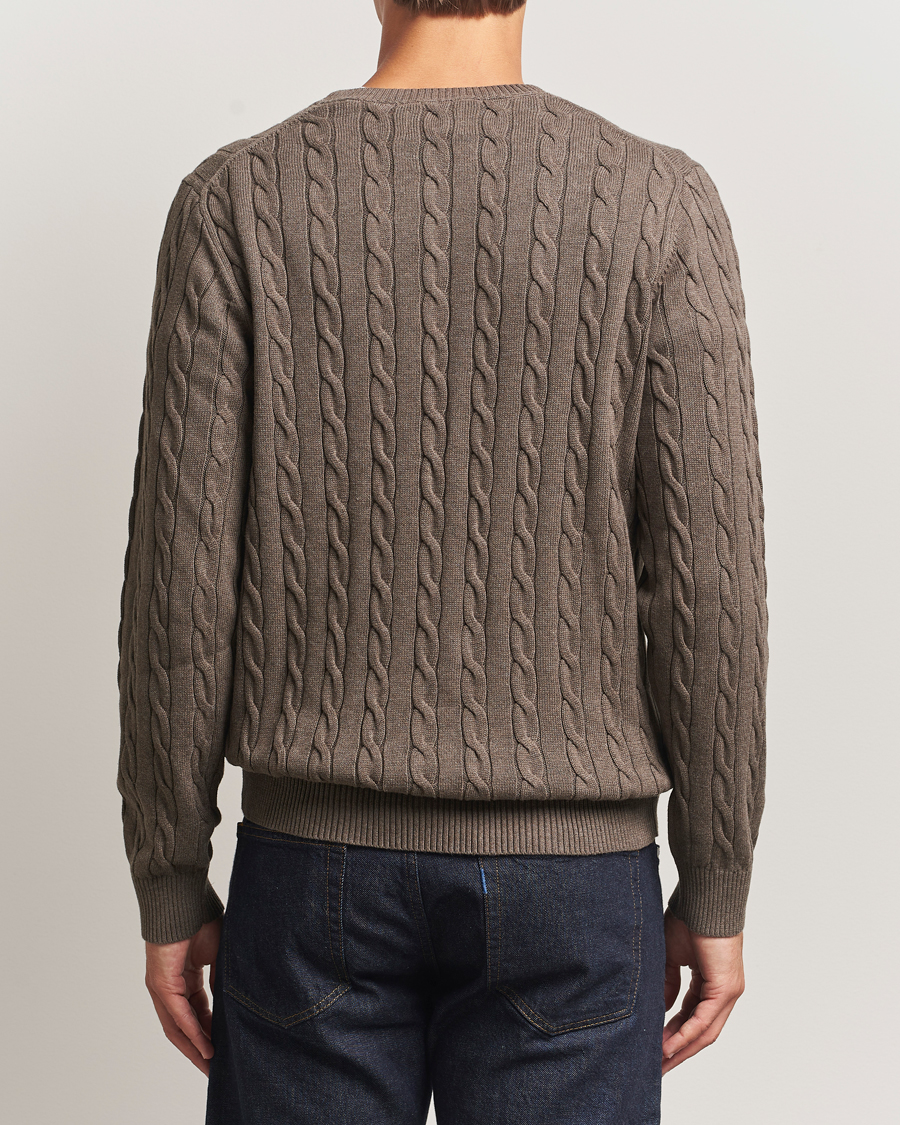 Herren | Pullover | GANT | Cotton Cable Crew Neck Pullover Seawood Melange