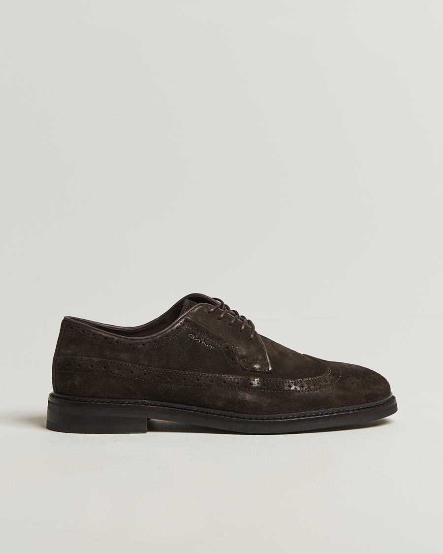 Herren | Brogue | GANT | Bidford Suede Brouges Dark Brown