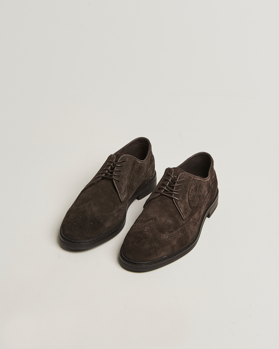 Herren | Brogue | GANT | Bidford Suede Brouges Dark Brown