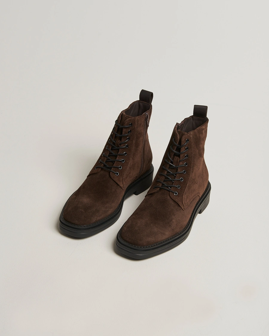 Herren | Boots | GANT | Boggar Suede Boot Espresso Brown