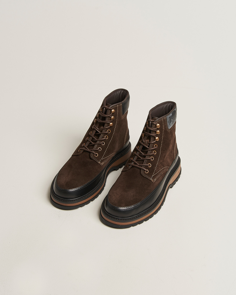 Herren | Boots | Gant | Clafton Felt Lined Suede Boot Dark Brown