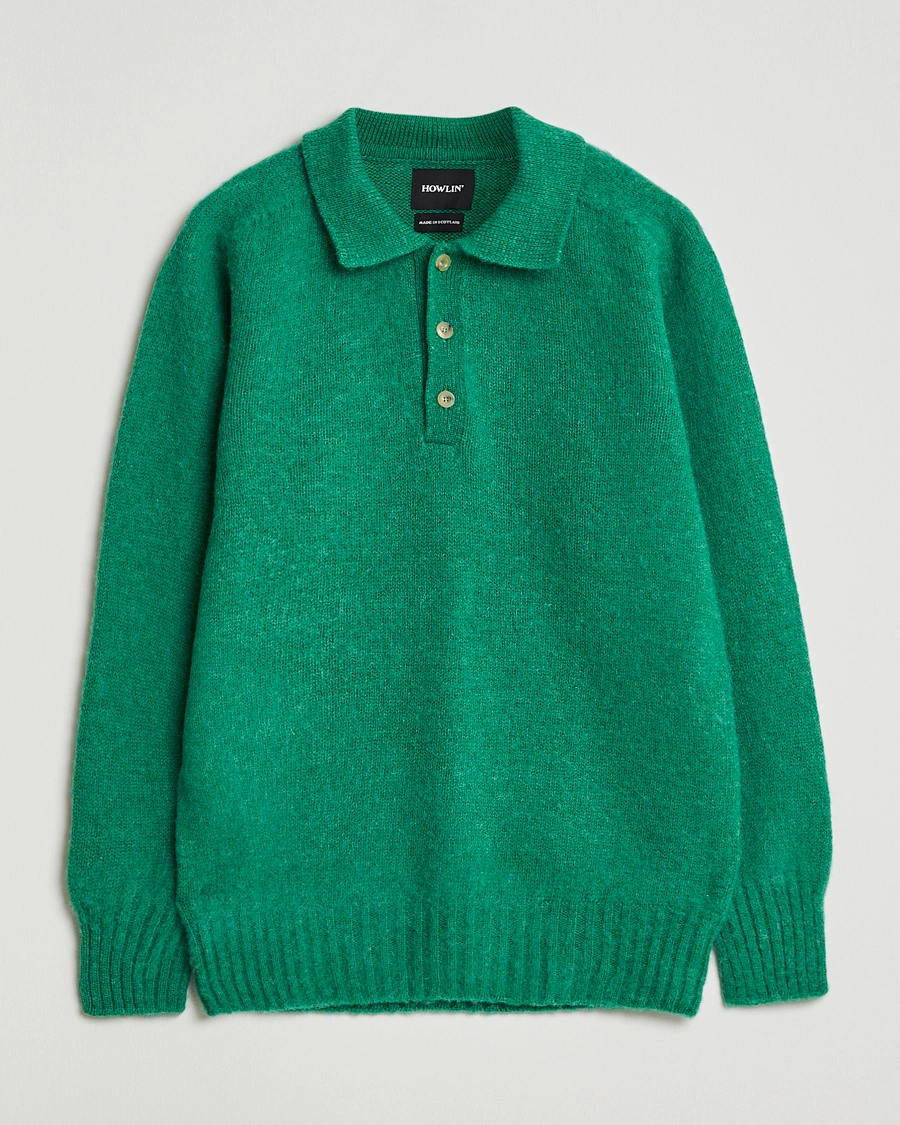Herren | Pullover | Howlin' | Brushed Wool Polo Greendream