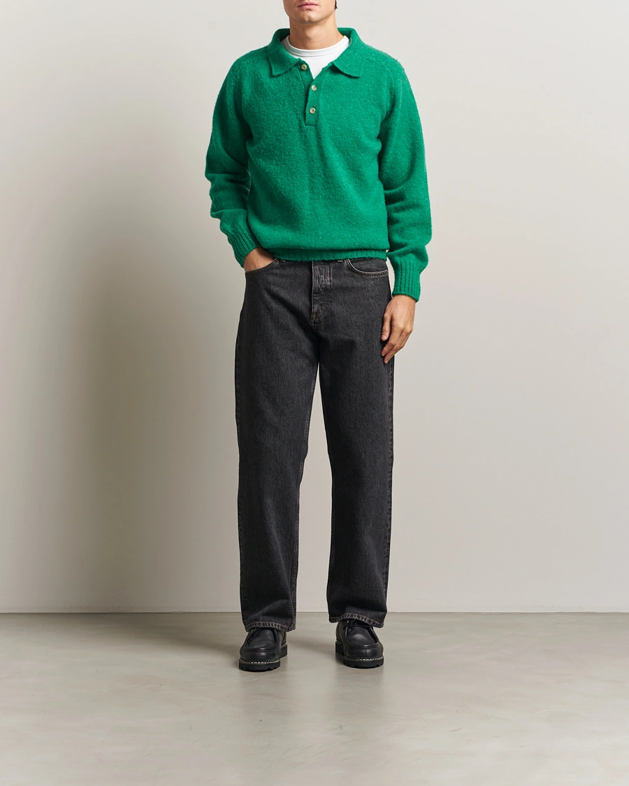 Herren | Pullover | Howlin' | Brushed Wool Polo Greendream