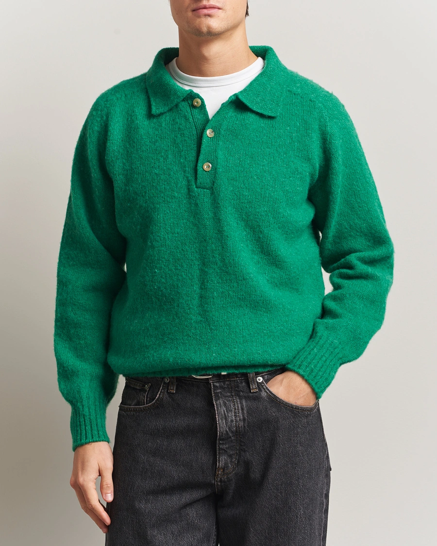 Herren | Pullover | Howlin' | Brushed Wool Polo Greendream