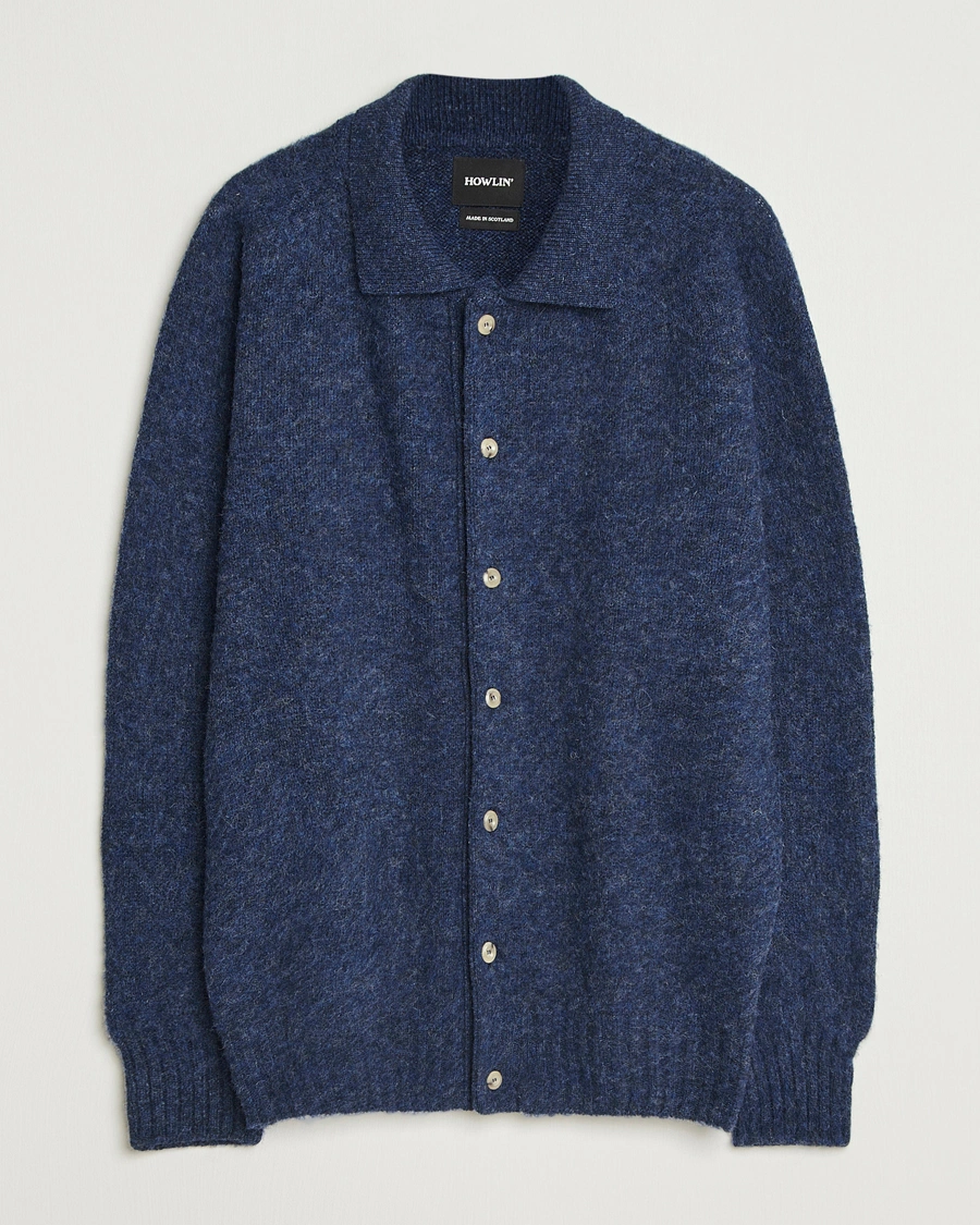 Herren | Pullover | Howlin' | Brushed Wool Cardigan Denim