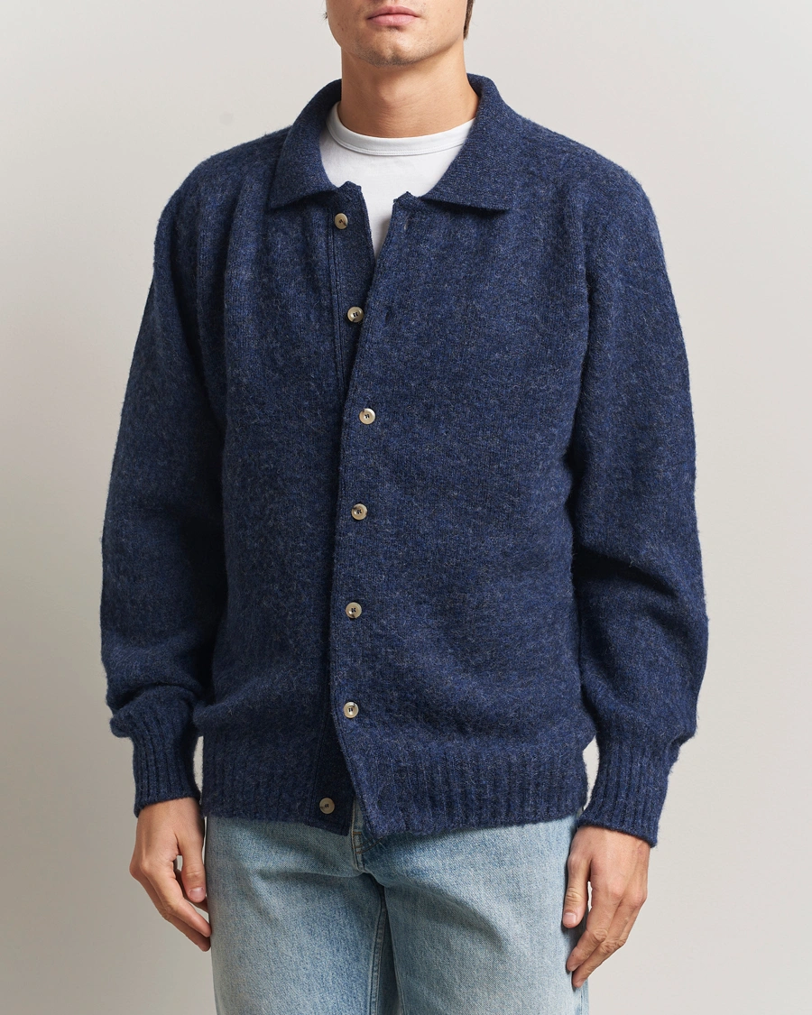 Herren | Pullover | Howlin' | Brushed Wool Cardigan Denim