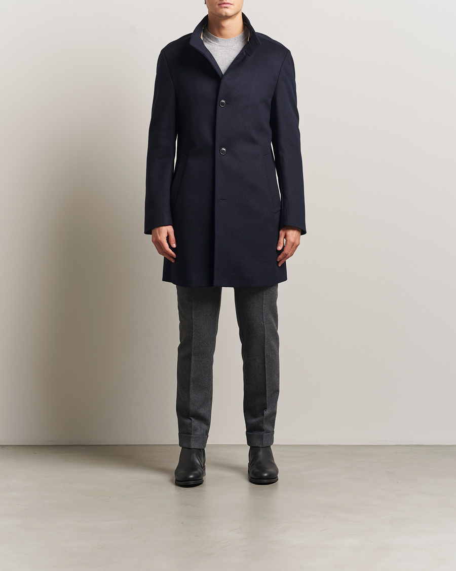 Herren | Jacken | BOSS BLACK | Hyde Stand Up Collar Coat Dark Blue