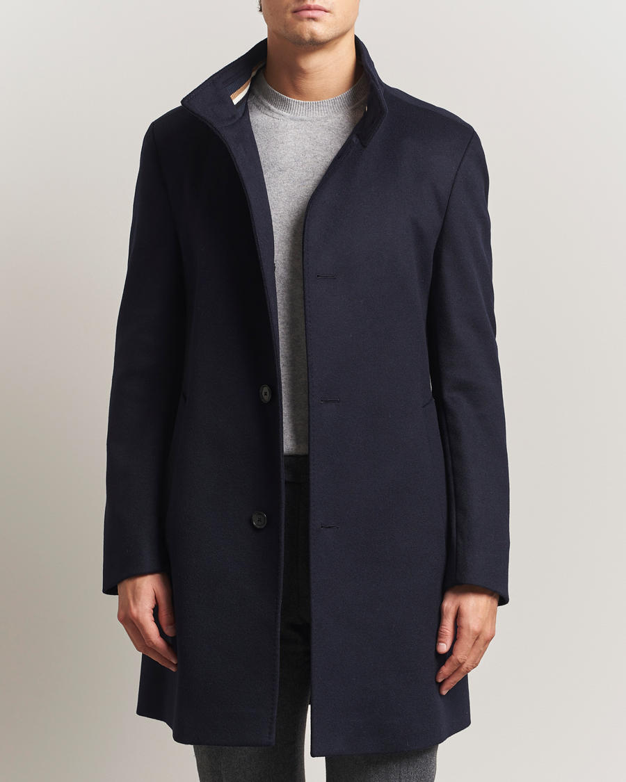Herren | Jacken | BOSS BLACK | Hyde Stand Up Collar Coat Dark Blue
