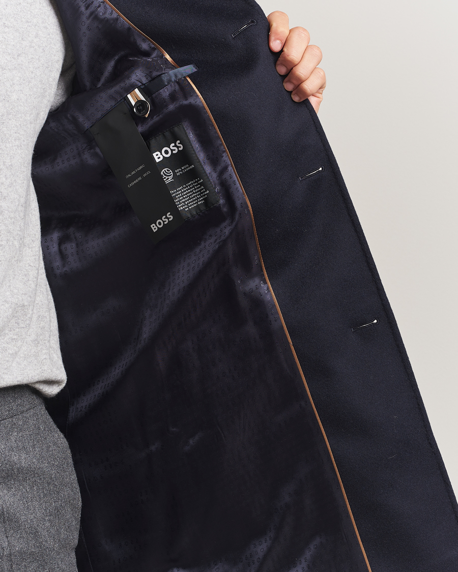 Herren | Jacken | BOSS BLACK | Hyde Stand Up Collar Coat Dark Blue