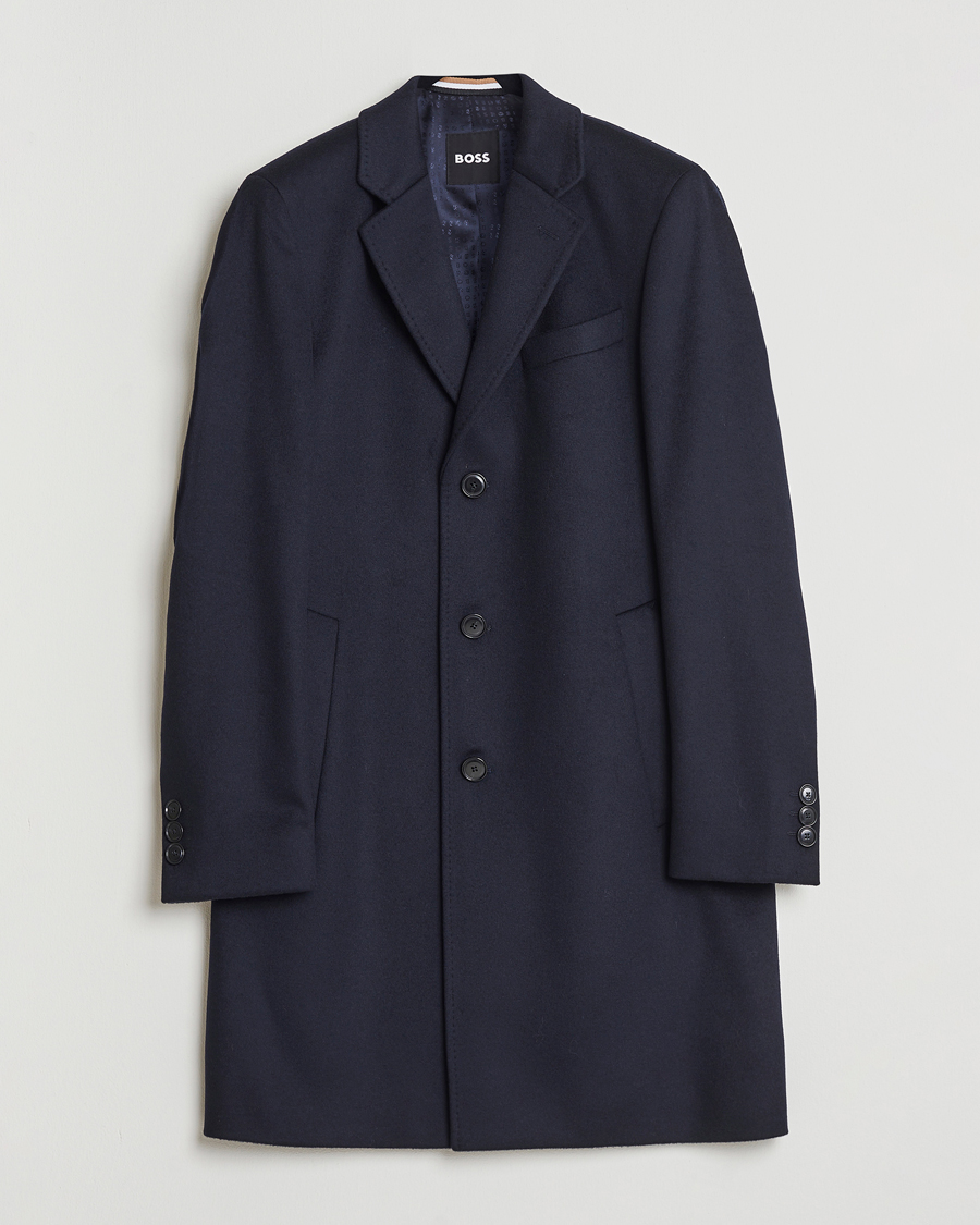 Herren | Jacken | BOSS BLACK | Hyde Wool Coat Dark Blue