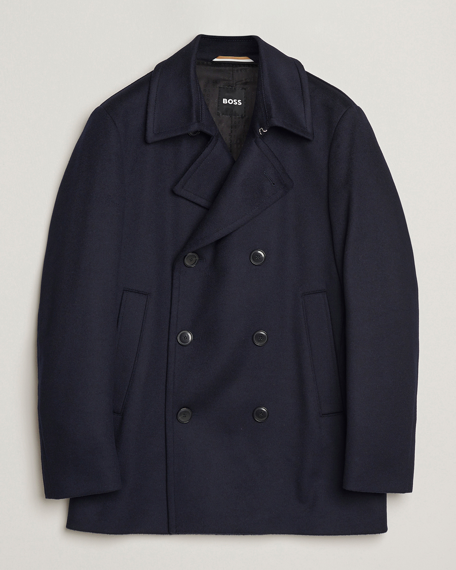 Herren | Jacken | BOSS BLACK | Hyde Wool Peacoat Dark Blue