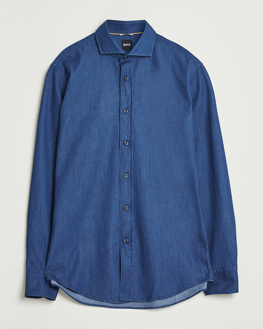 Herren | Hemden | BOSS BLACK | Hank Denim Shirt Navy