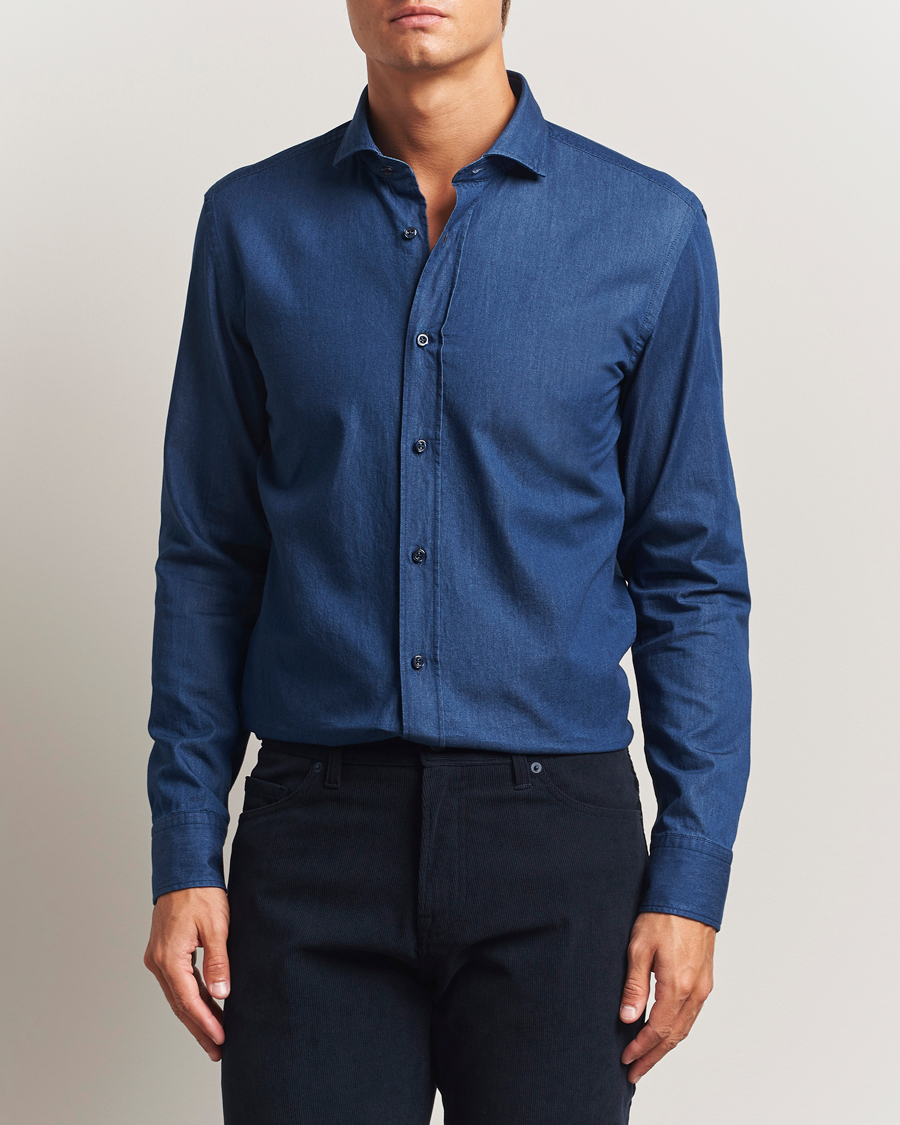 Herren | Hemden | BOSS BLACK | Hank Denim Shirt Navy