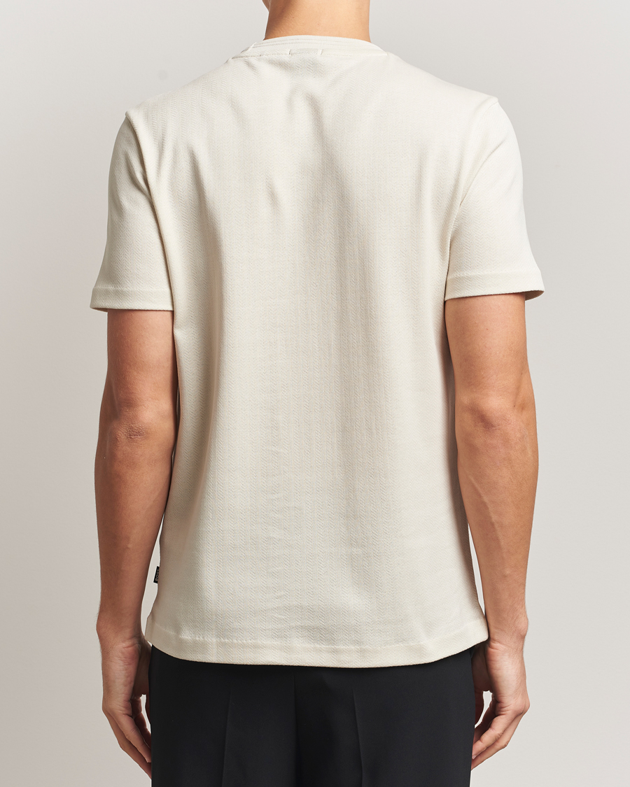 Herren | T-Shirts | BOSS BLACK | Thompson Structured Crew Neck T-Shirt Open White