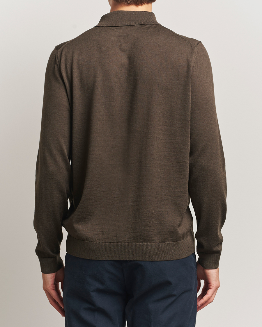 Herren | Pullover | BOSS BLACK | Helbert Wool Cardigan Open Green