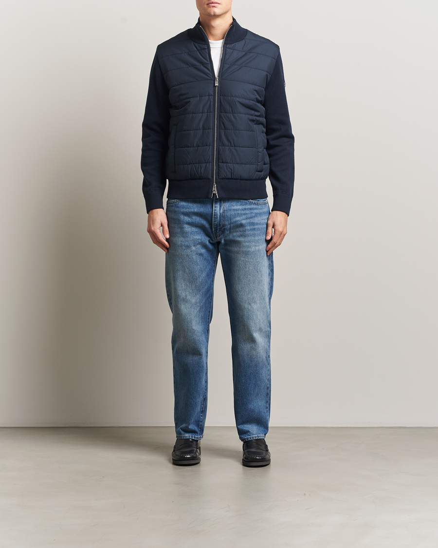 Herren | Jacken | BOSS BLACK | Hernest Hybrid Full Zip Dark Blue