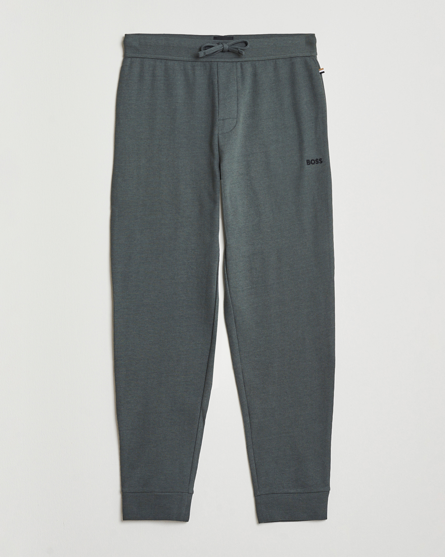 Herren | Schlafanzüge & Bademäntel | BOSS BLACK | Waffle Pyjama Pants Open Green
