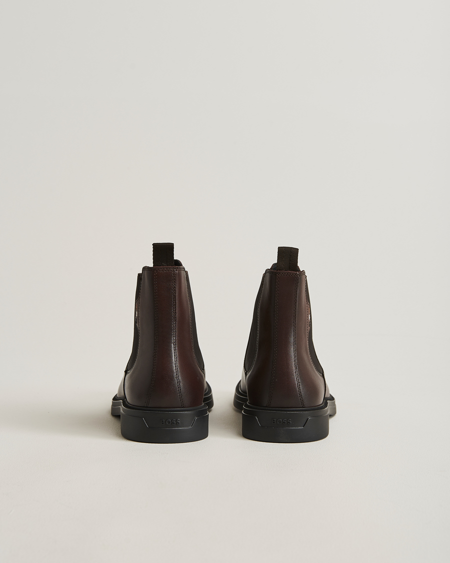 Herren | Boots | BOSS BLACK | Calev Leather Chelsea Boot Dark Brown