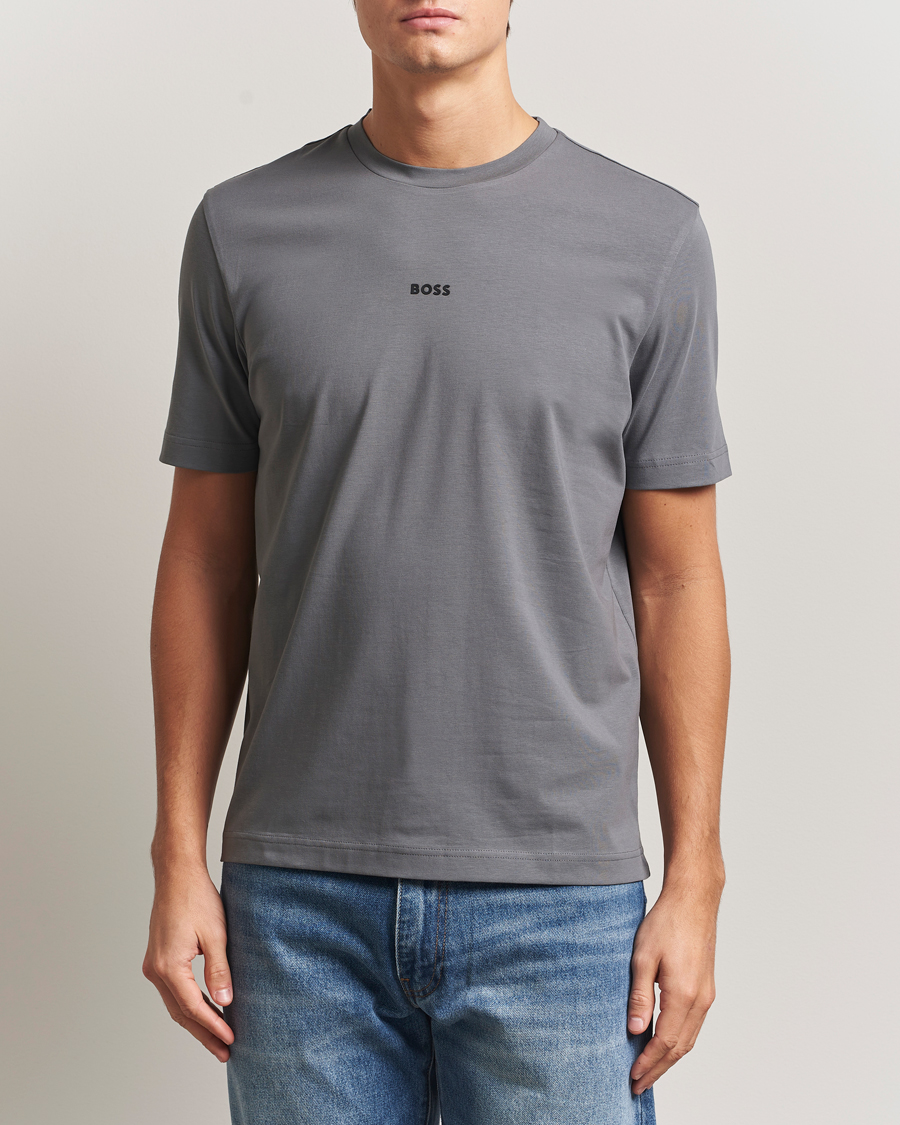 Herren | T-Shirts | BOSS ORANGE | Tchup Logo Crew Neck T-Shirt Open Grey