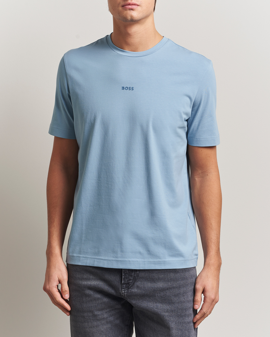 Herren | T-Shirts | BOSS ORANGE | Tchup Logo Crew Neck T-Shirt Light Blue