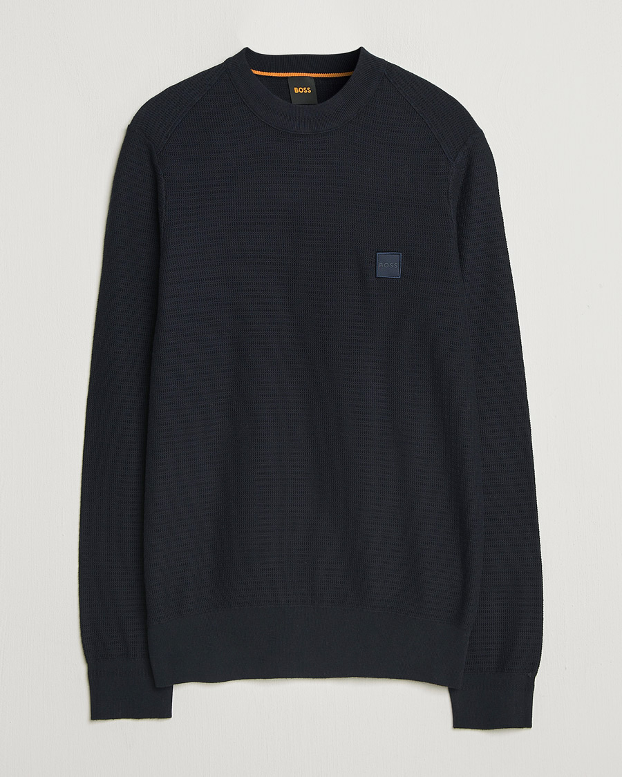 Herren | Pullover | BOSS ORANGE | Anion Knitted Sweater Dark Blue