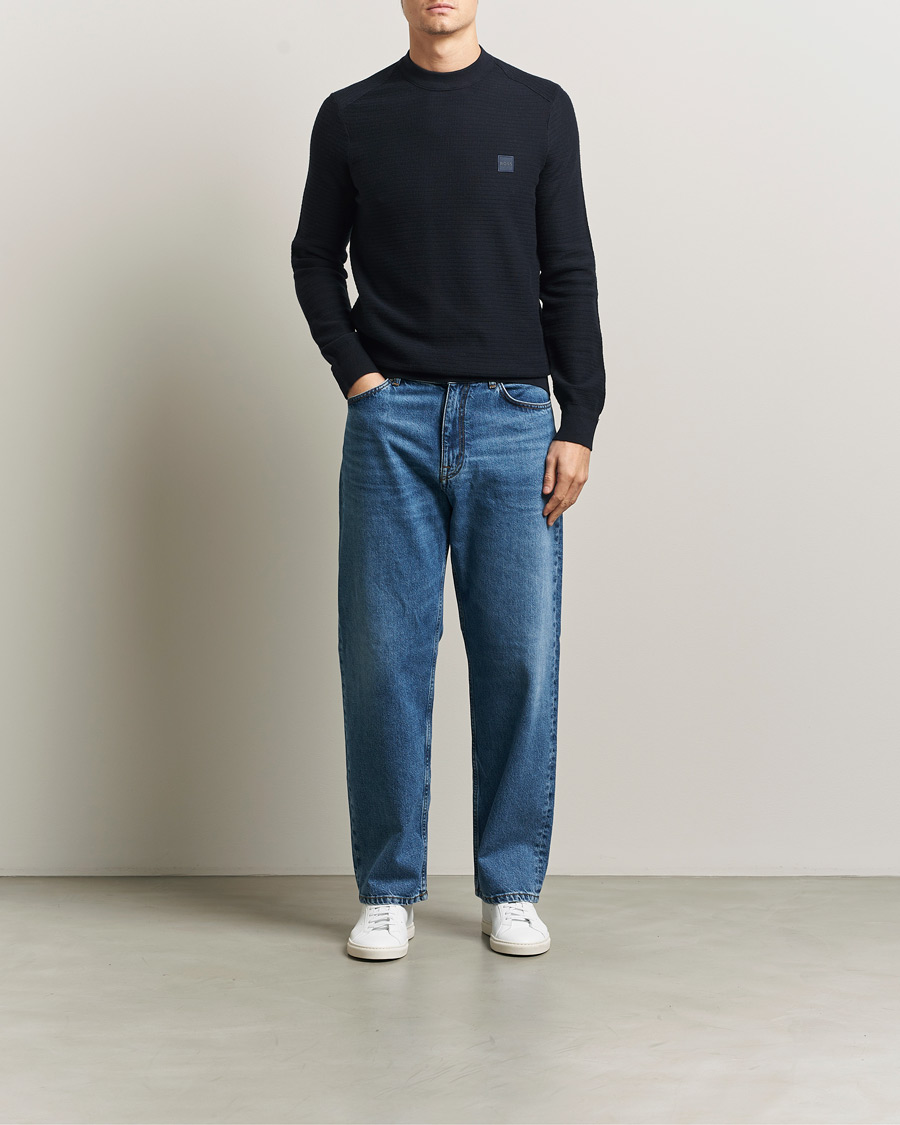 Herren | Pullover | BOSS ORANGE | Anion Knitted Sweater Dark Blue