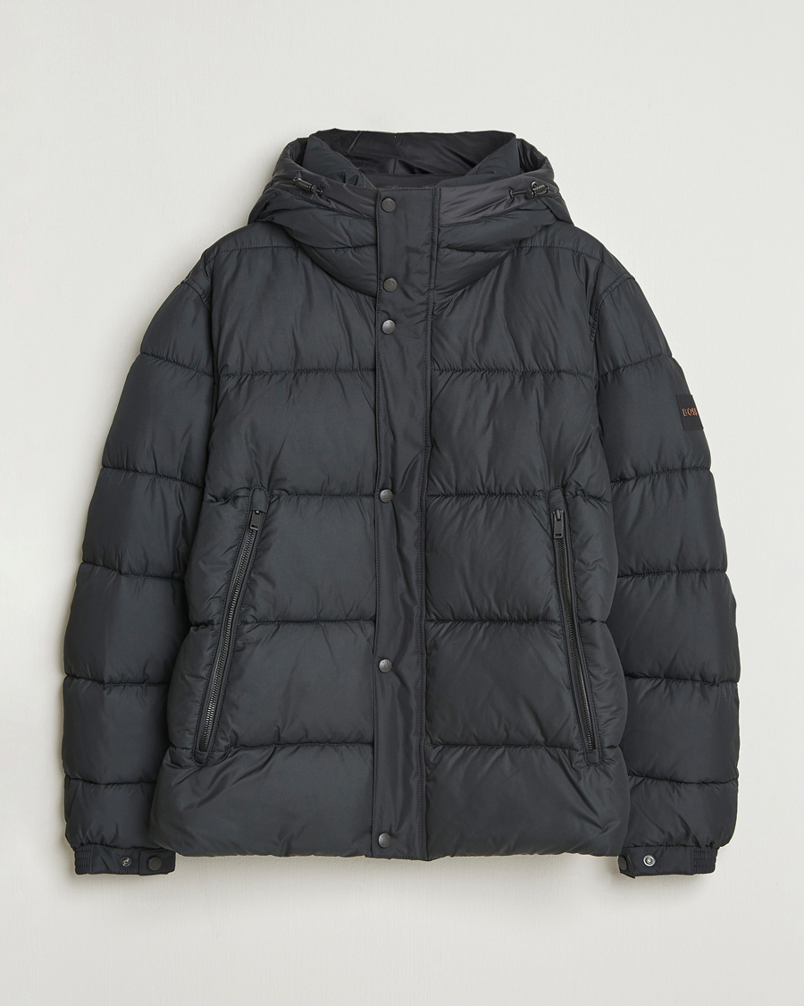 Herren | Jacken | BOSS ORANGE | Omaris Down Hooded Jacket Black