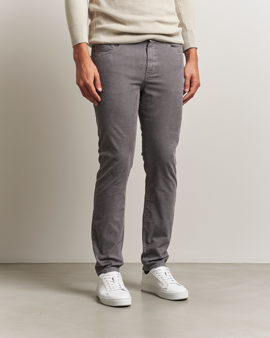 Herren | Hosen | BOSS ORANGE | Delaware Corduroy Cotton 5-Pocket Pants Open Grey