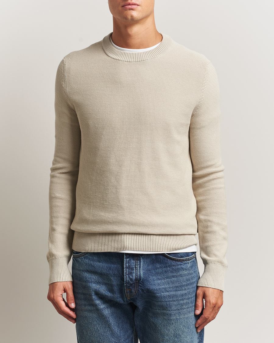 Herren | Pullover | BOSS ORANGE | Klapok Knitted Crew Neck Sweater Light Beige