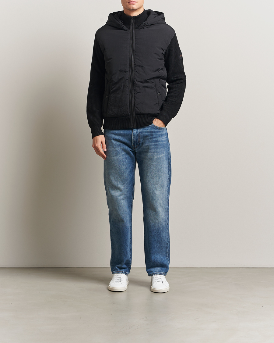 Herren | Pullover | BOSS ORANGE | Kiaccio Hybrid Hooded Full Zip Black