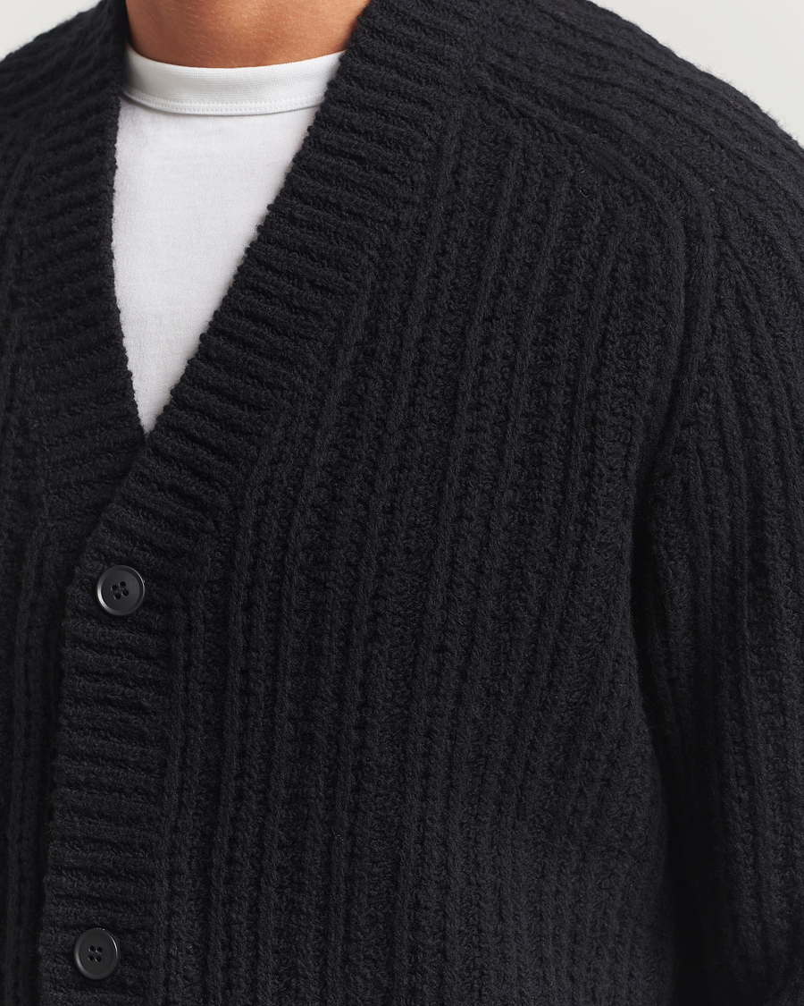 Herren | Pullover | BOSS ORANGE | Kortho Wool Knitted Cardigan Black