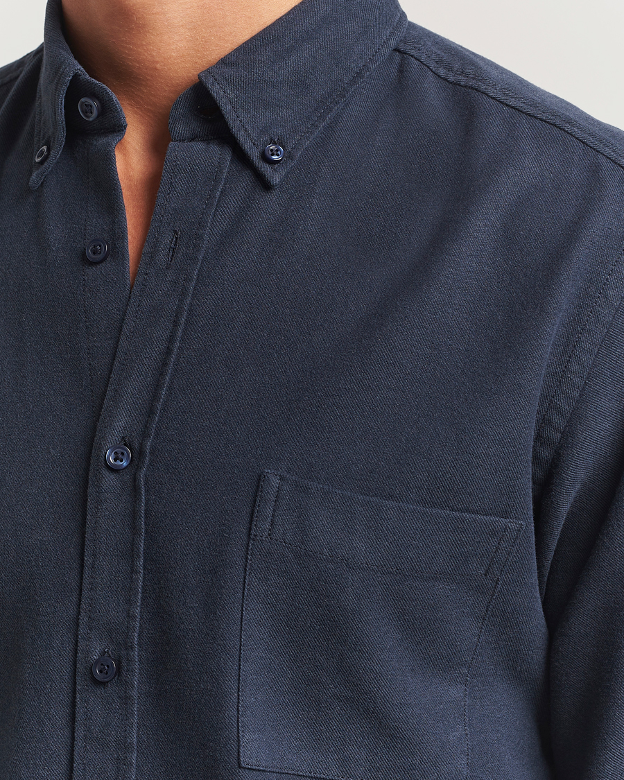 Herren | Hemden | BOSS ORANGE | Rickert Brushed Cotton Shirt Dark Blue